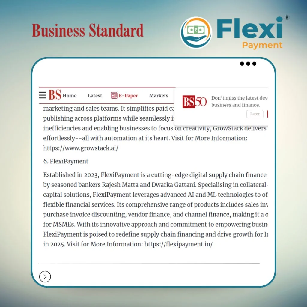 Business Standard - Flexi Payment
